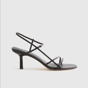 Quince Italian Leather Strappy Sandals Black size 7